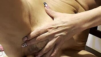 Big Dildos Drive Solo Masturbation Wild in Sexy Kitchen Lingerie