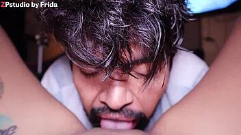 Tasting the Sweet Vagina of My Slutty Latina Stepsister