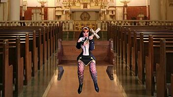 Gilf nun Mary Carmen delivers sinful cocksucking skills