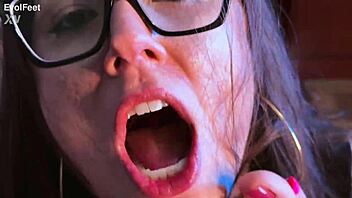 These mean bitches dominate with their feet in a threesome.