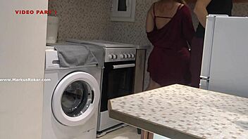stupid latina maid stuck in washing machine mess