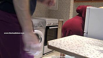 stupid latina maid stuck in washing machine mess