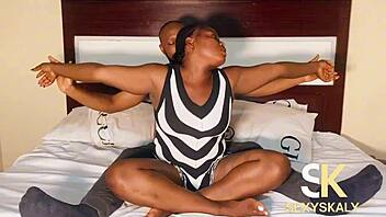 couples enjoy nice treatment with romantic sex in bed