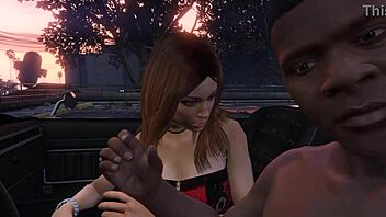 Franklin says, I need a hooker in GTA 5, and gets wild car sex with a prostitute