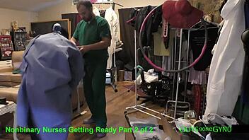 Doctor Tampa, ready for cum extraction with nonbinary docs in gloves?