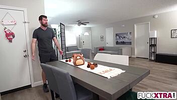 uh, caught my tall stepbro jerkin’ off, so naughty!