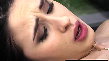 21 sextury - gorgeous petite 18+ alyssa bounty uses her wet pussy to make a cock cum on pretty feet