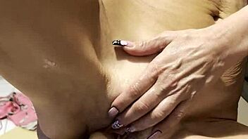 Big Dildos Drive Solo Masturbation Wild in Sexy Kitchen Lingerie