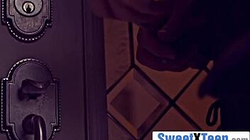 cute petite teen dominated by big dick stalker.