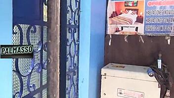 Mexican slut gives blowjob and swallows cum 😏