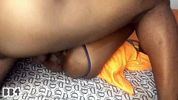 African teen enjoys hardcore night with naughty stepsister