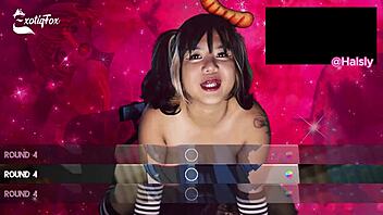 can you handle exotiqfox's bouncy tits bouncing on your dick? this asian solo gooner girl masters masturbation for intense orgasm.