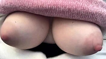 Italian big tits milf Artemisia Love does outdoor solo with bouncing tits close up 😍