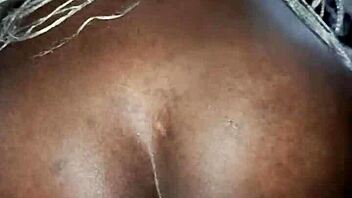 african couple heats up with reverse cowgirl action in a steamy homemade clip.