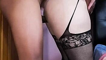 The sexy girl in lingerie was fucked hard