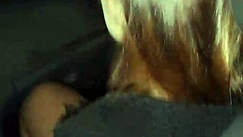 Young Wife Sucks Driver's Cock in Car for Milk on Tits