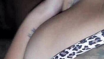 Young Wife Sucks Driver's Cock in Car for Milk on Tits