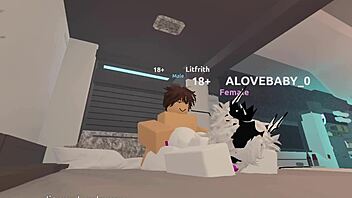 Making love with a dominant girl in Roblox Litfrith