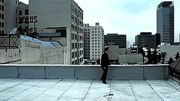 paralyzer track plays while ladyboy fingers herself solo.