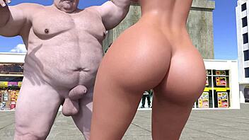 Emma's sexy public short film with big cock