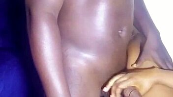 ebony neighbor rides monster cock at home