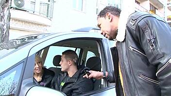 FUCKING Blonde Mom in Stockings on Her Bed!