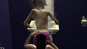 In Sims 4, she's licking fresh pussy in the public toilet 😘