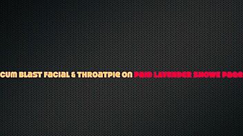 Egyptian cutie with glasses takes a massive facial after deep throat action