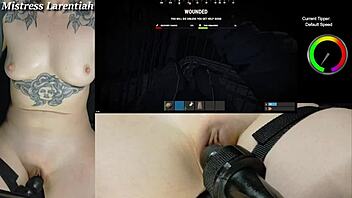 rust naked gaming stream goth gamer girl