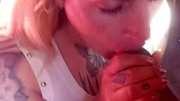 She was woken up at 8 and then she had to do blowjob