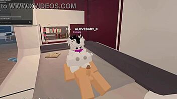 Making love with a dominant girl in Roblox Litfrith