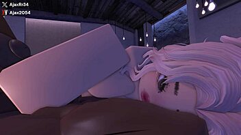 Two hot frat girls getting fucked by their friends in Roblox