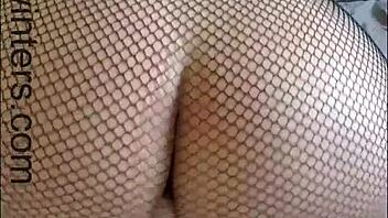 Horny fat ass teacher in fishnet wet pussy action