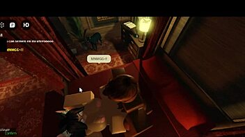 Rough creampie leaves her pregnant by black cock in hotel on Roblox.