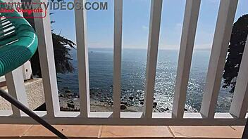 Public Blowjob by the Sea with Cum in Mouth