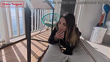 Public Blowjob by the Sea with Cum in Mouth