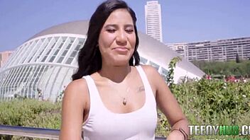 fake doc licks nipples, pounds her tight teen pussy