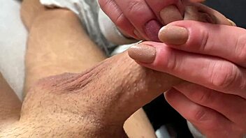 girl next door teases with foreskin play and handjob