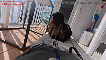 Public Blowjob by the Sea with Cum in Mouth