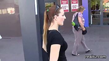 Czech teenie gets fucked in the shop