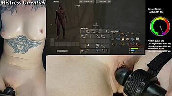 rust naked gaming stream goth gamer girl