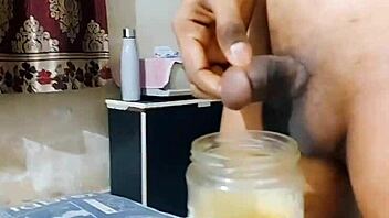 Red hot sissy DOMINATES petite shemale in miniskirt!