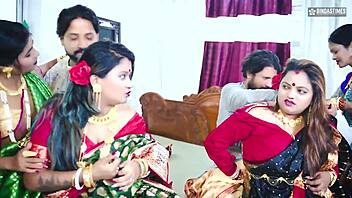 Hindi gangbang, Desi jamindar brothers share four wives