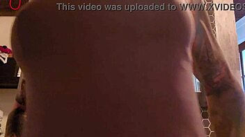 Femboy shakes big tits like a mad one