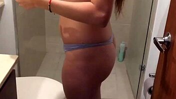 hot stepmom seduces stepson with big tits and long hair