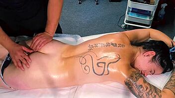 Massage turns to fucking for tattoo girl?