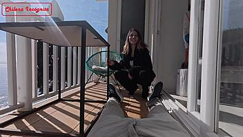 Public Blowjob by the Sea with Cum in Mouth