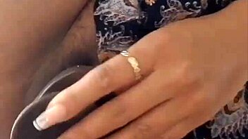 Latina rides black and white cocks