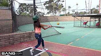 In the outdoors, Asian teen 18+ Aria Skye gets her tight pussy pounded by a group.