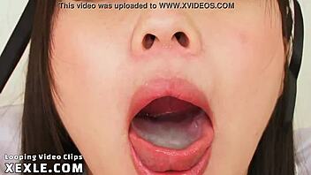 Show my cum in your mouth - looping video clip, but I messed up the bukkake angle or something.